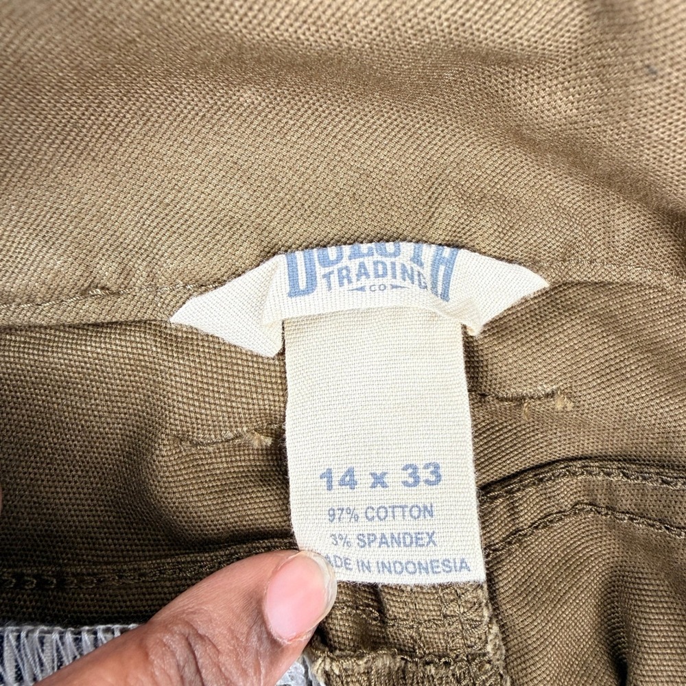 Duluth Trading Co Fire Hose Slim Leg Cargo Pants Brown 14x33 34719 Workwear - Picture 4 of 7